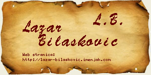 Lazar Bilašković vizit kartica